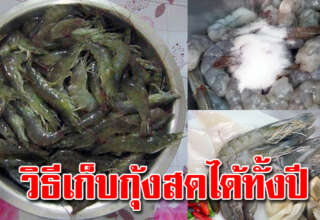 เก็บกุ้งไว้ได้นานเป็นปี กุ้งเนื้อหวาน มีความสดใหม่